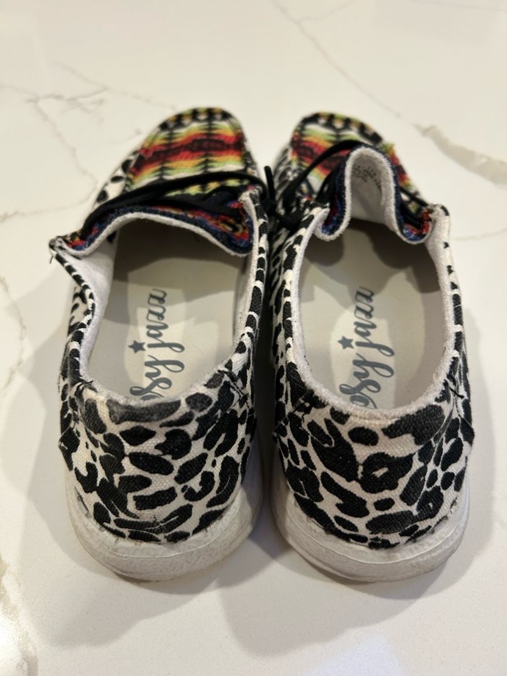 Gypsy Jazz Slip On Western Print Shoes - Picture 4 of 9